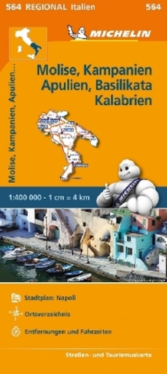 Michelin Karte Molise, Kampanien, Apulien, Basilikata, Kalabrien