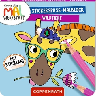 Stickerspaß-Malblock - Wildtiere