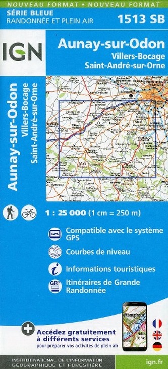 IGN Karte, Serie Bleue Aunay-sur-Odon Villers-Bocage Saint-André-sur-Orne
