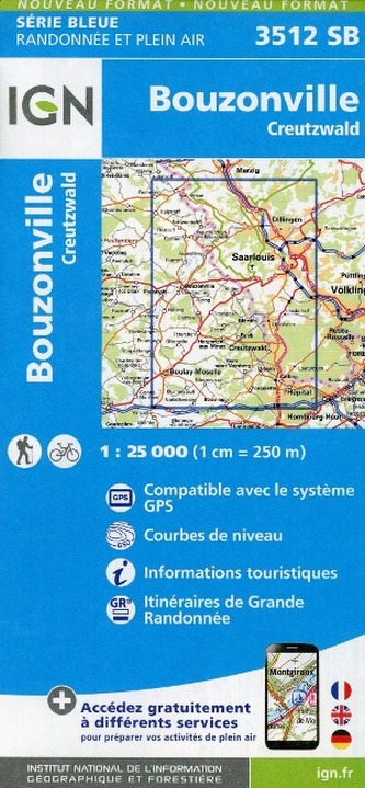 IGN Karte, Serie Bleue Bouzonville