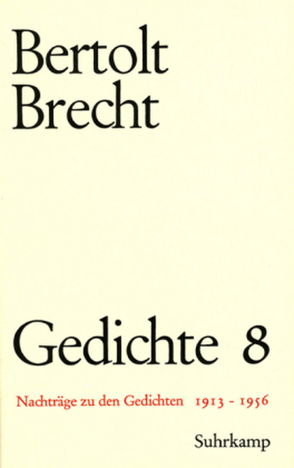Nachträge zu den Gedichten 1913-1956
