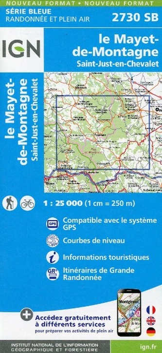 IGN Karte, Serie Bleue Le Mayet