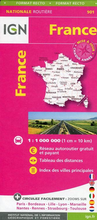IGN Karte, Nationale Routière (et Touristique) France