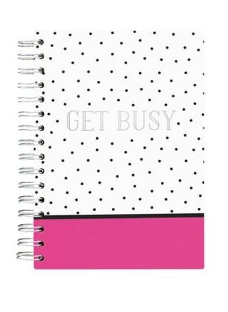 Hard Bound Journal: Get Busy Dots - Hardcover-Notizbuch mit stabiler Ringbindung: Geb' dir Mühe Punkte
