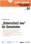 Datenschutz neu für Gemeinden