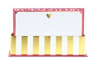 Flat Notes: Gold Heart - Briefkarten mit Kuverts für vielfältige Anlässe: Goldenes Herz