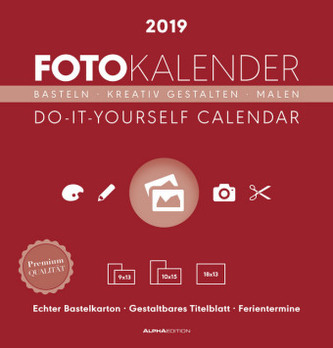 Foto-Bastelkalender rot 2019