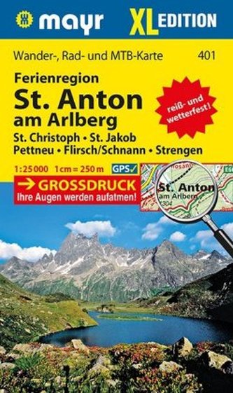 Mayr Karte Ferienregion St. Anton am Arlberg