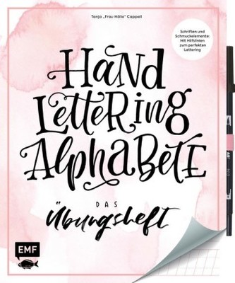 Handlettering Alphabete - Das Übungsheft, mit Stift (Original Tombow ABT Dual Brush Pen)