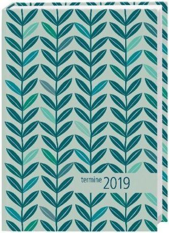 Kalenderbuch Blätter petrol 2019