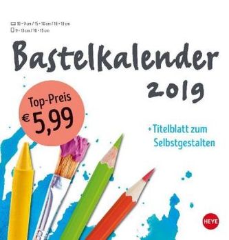 Bastelkalender weiß mittel 2019