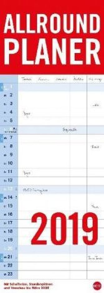 Allround-Familienplaner Vertical 2019. Mit 5 Spalten