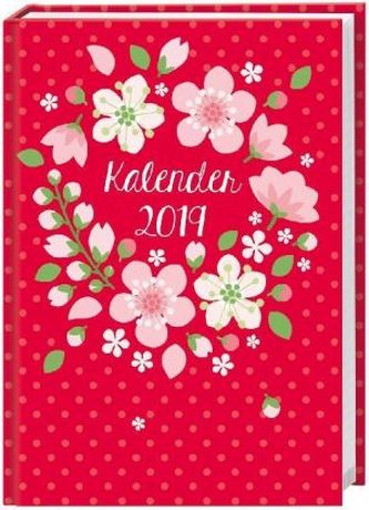 Floral 17-Monats-Kalenderbuch A6 2019