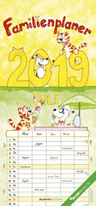Familienplaner 2019 - Streifenkalender Familienplaner 2019 - Streifenkalender