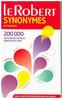 Le Robert Dictionnaire des synonymes et nuances