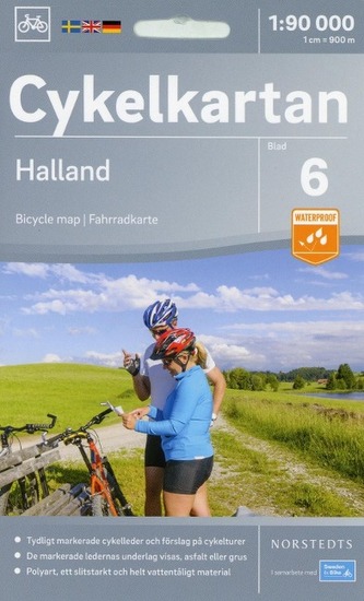 Cykelkartan Norstedts Radwanderkarte Halland