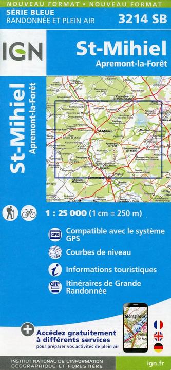 IGN Karte, Serie Bleue St.-Mihiel Apremont-la-Forèt