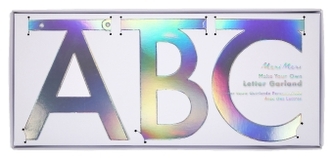 Holographic Silver Letter Girlande Kit