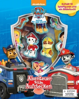 Paw Patrol, Spielbuch + 10 Figuren zum Aufstecken