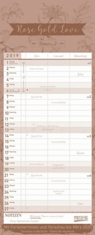 Rosé Gold Love 2019, Timer for 2