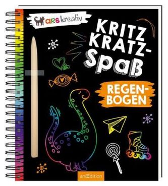 Kritzkratz-Spaß Regenbogen, m. Stift