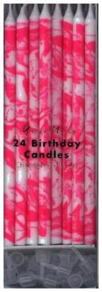 Kerzen Marmor-Effekt in Rosa