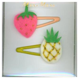 Haarspangen Ananas und Erdbeer