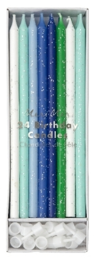 Gerade Geburtstagkerze in Blau