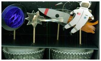 Muffin-Dekoset Weltraum