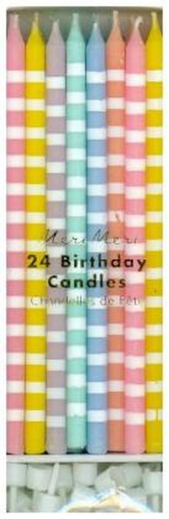 Kerzen in Pastellfarben