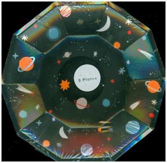 Großer Pappteller Weltraum S / 8