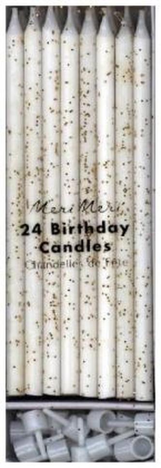 Glitzernde Geburtstagskerzen Gold