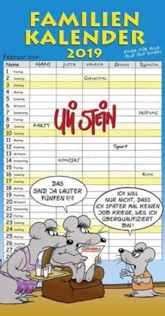 Uli Stein Familienkalender 2019 Uli Stein Familienkalender 2019