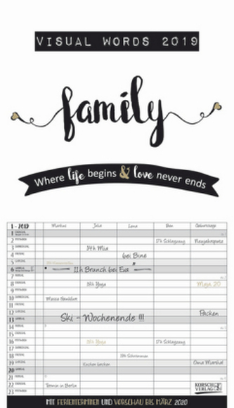 Visual Words Familienplaner 2019