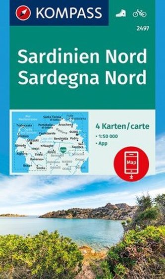 Kompass Karte Sardinien Nord, Sardegna Nord