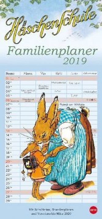 Häschenschule Familienplaner 2019