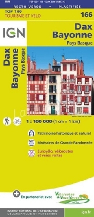 IGN Karte, Tourisme et découverte Dax Bayonne