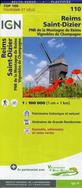 IGN Karte, Tourisme et vélo Reims St. Dizier