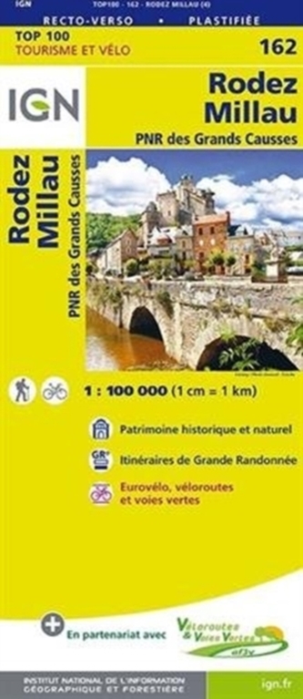 IGN Karte, Tourisme et vélo Rodez Millau