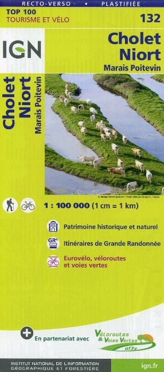 IGN Karte, Tourisme et vélo Cholet Niort
