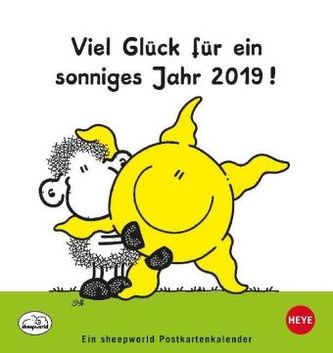 sheepworld Postkartenkalender - Viel Glück für ein sonniges Jahr! 2019