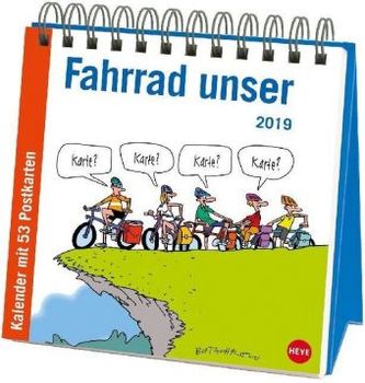 Fahrrad unser, Aufstell-Postkartenkalender 2019