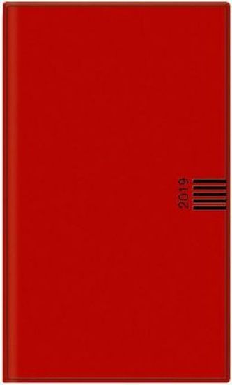 Monats-Taschenkalender, rot 2019