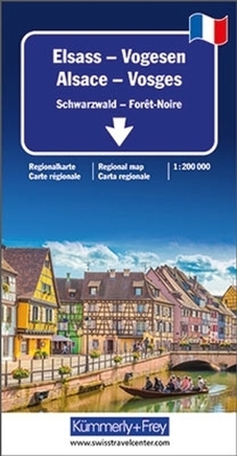 Kümmerly & Frey Karte Elsass Vogesen Schwarzwald / Alsace Vosges Foret-Noire