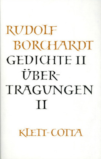 Gedichte. Übertragungen. Tl.2