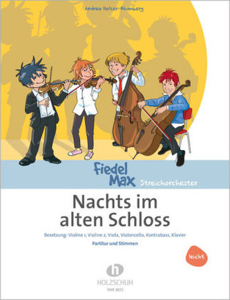 Nachts im alten Schloss, Violine 1+2, Viola, Violoncello, Kontrabass, Klavier, Partitur u. Stimmen