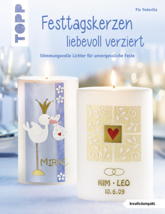 Festtagskerzen liebevoll verziert