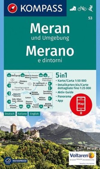 Kompass Karte Meran und Umgebung. Merano e dintorni