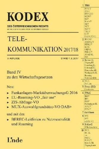 KODEX Telekommunikation 2017/18 (f. Österreich). Bd.4