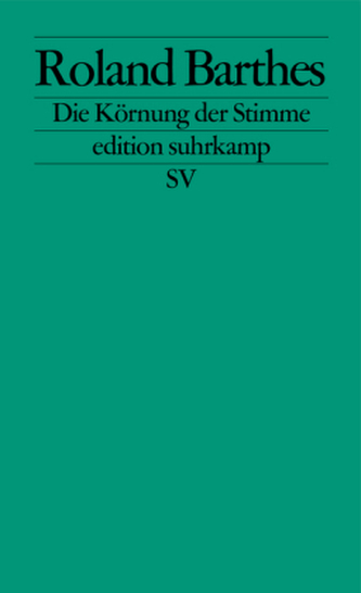 Die Körnung der Stimme Die Körnung der Stimme